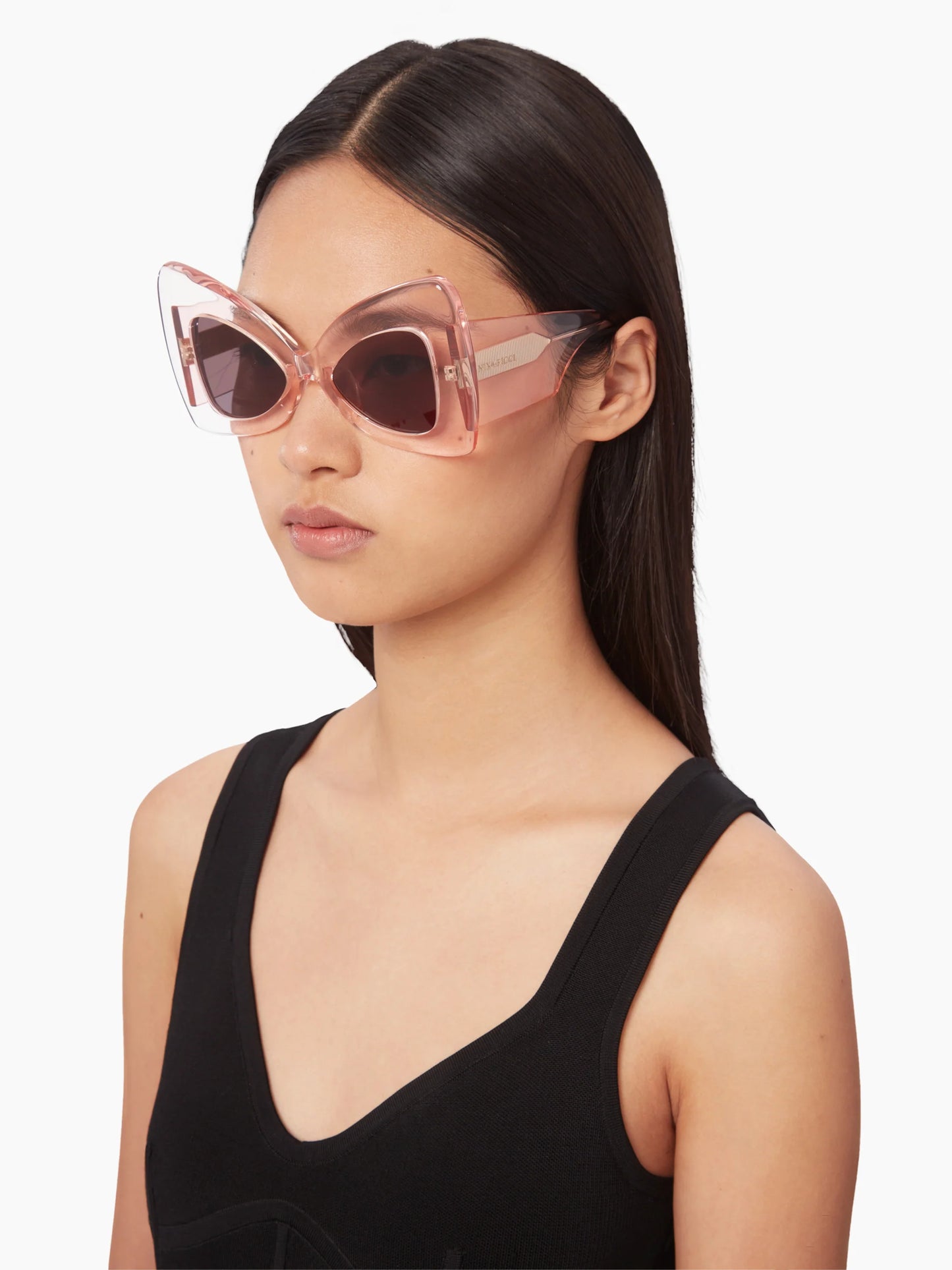 PRECIOUS BUTTERFLY SHINY TRANSPARENT SUNGLASSES