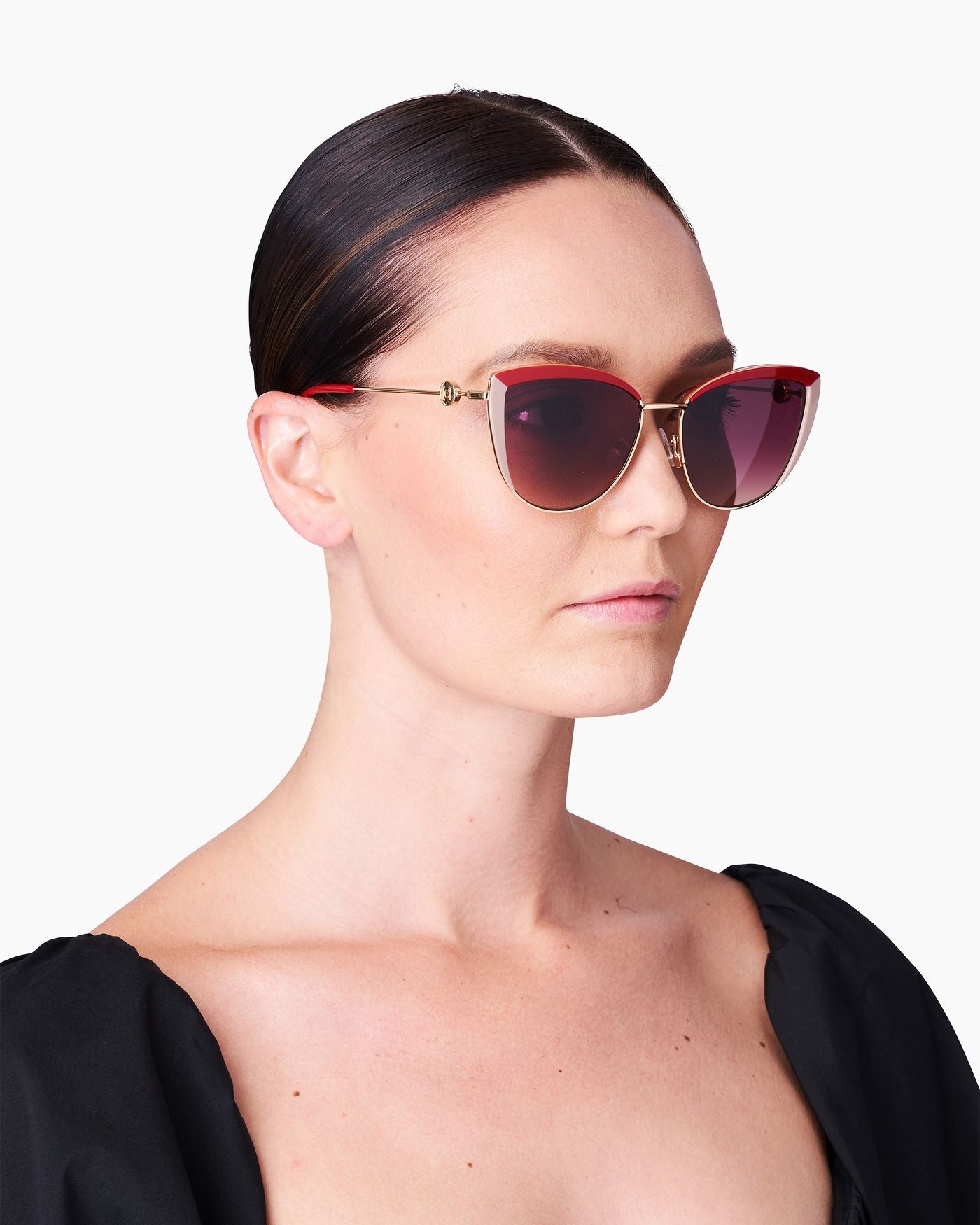 Colorblock Cat Eye Sunglasses