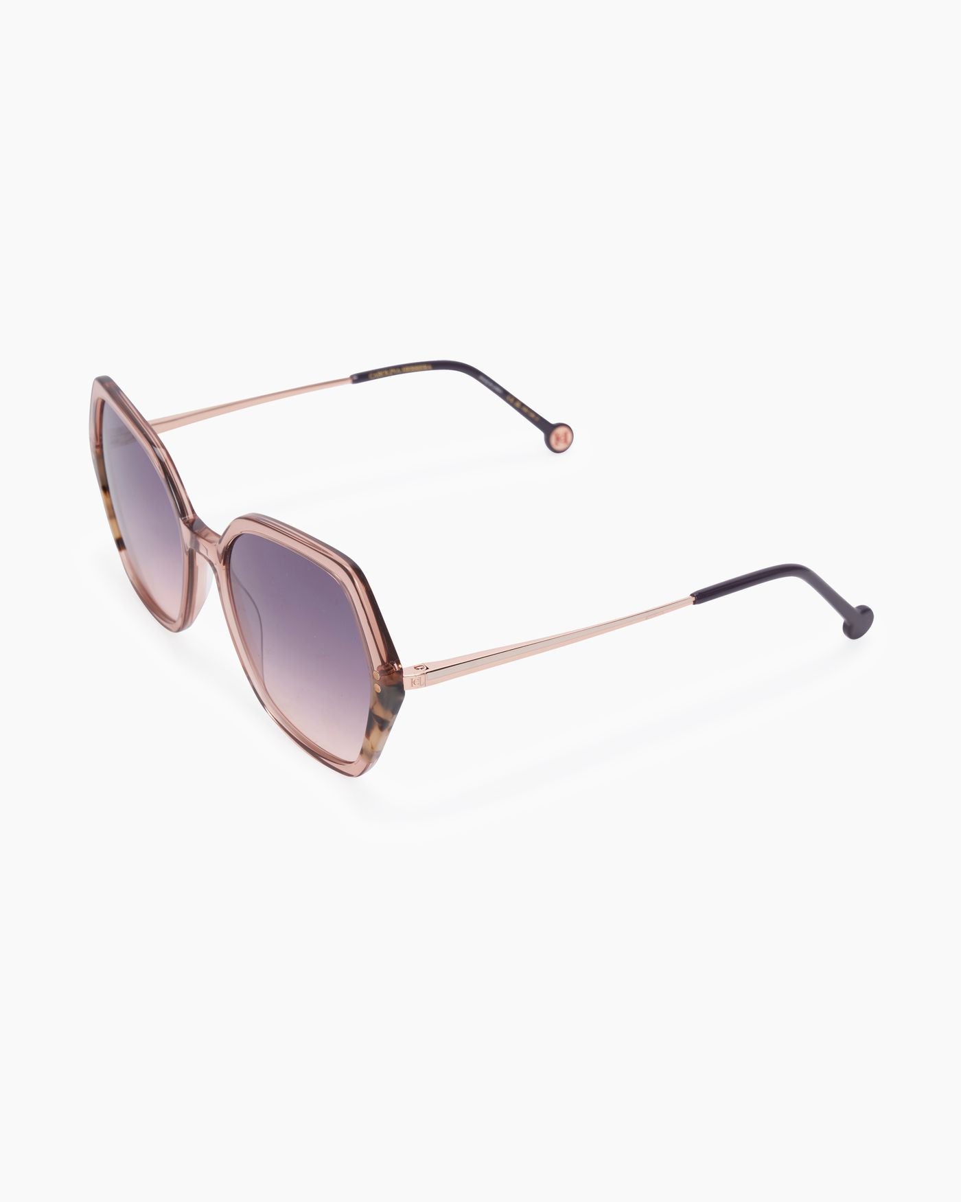 Hexagonal Sunglasses With Contrast Detail