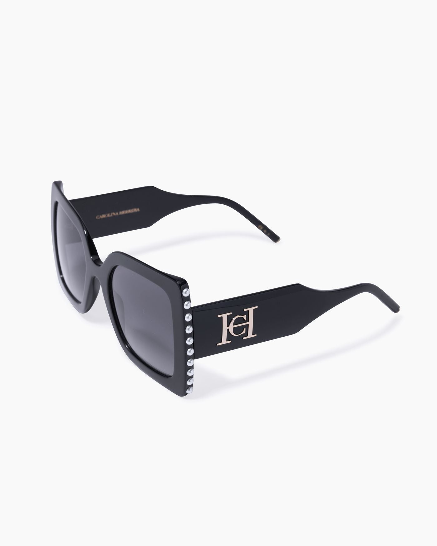 Oversized Square Sunglasses With Pearl Detail