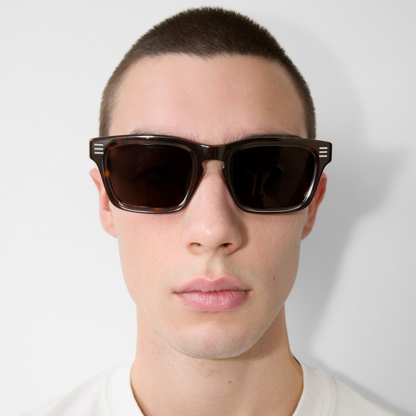 Square striped sunglasses