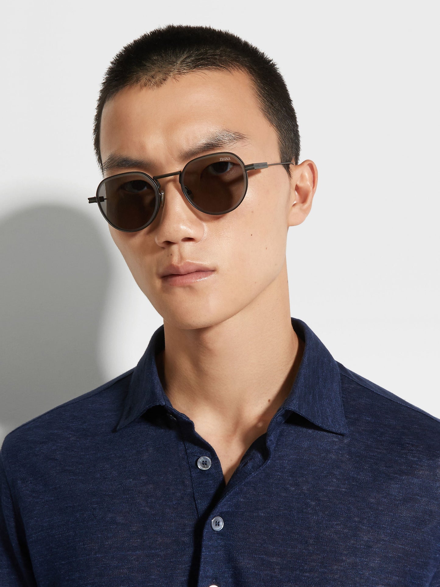 GUNMETAL METAL SUNGLASSES
