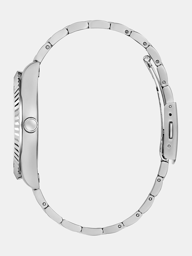 Steel watch with date function