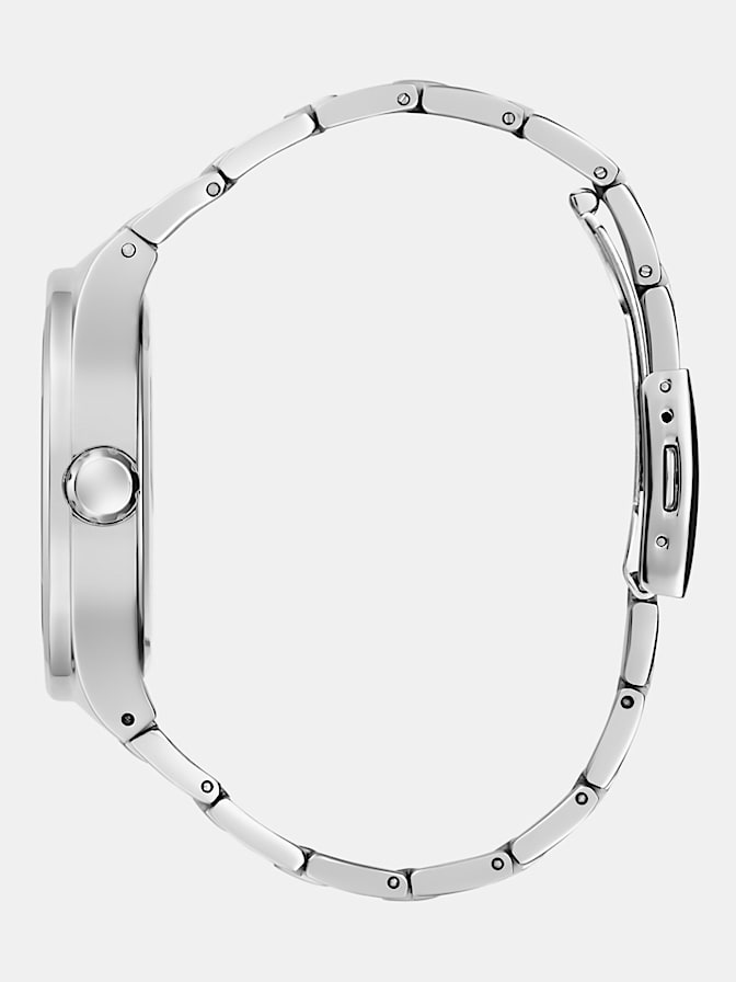 Stainless steel analogue watch