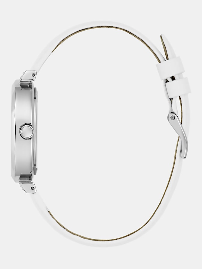 Analogue watch in genuine leather