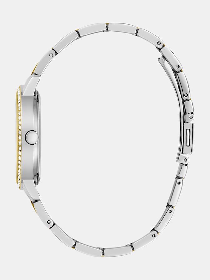 Analogue watch with crystal appliqué detailing