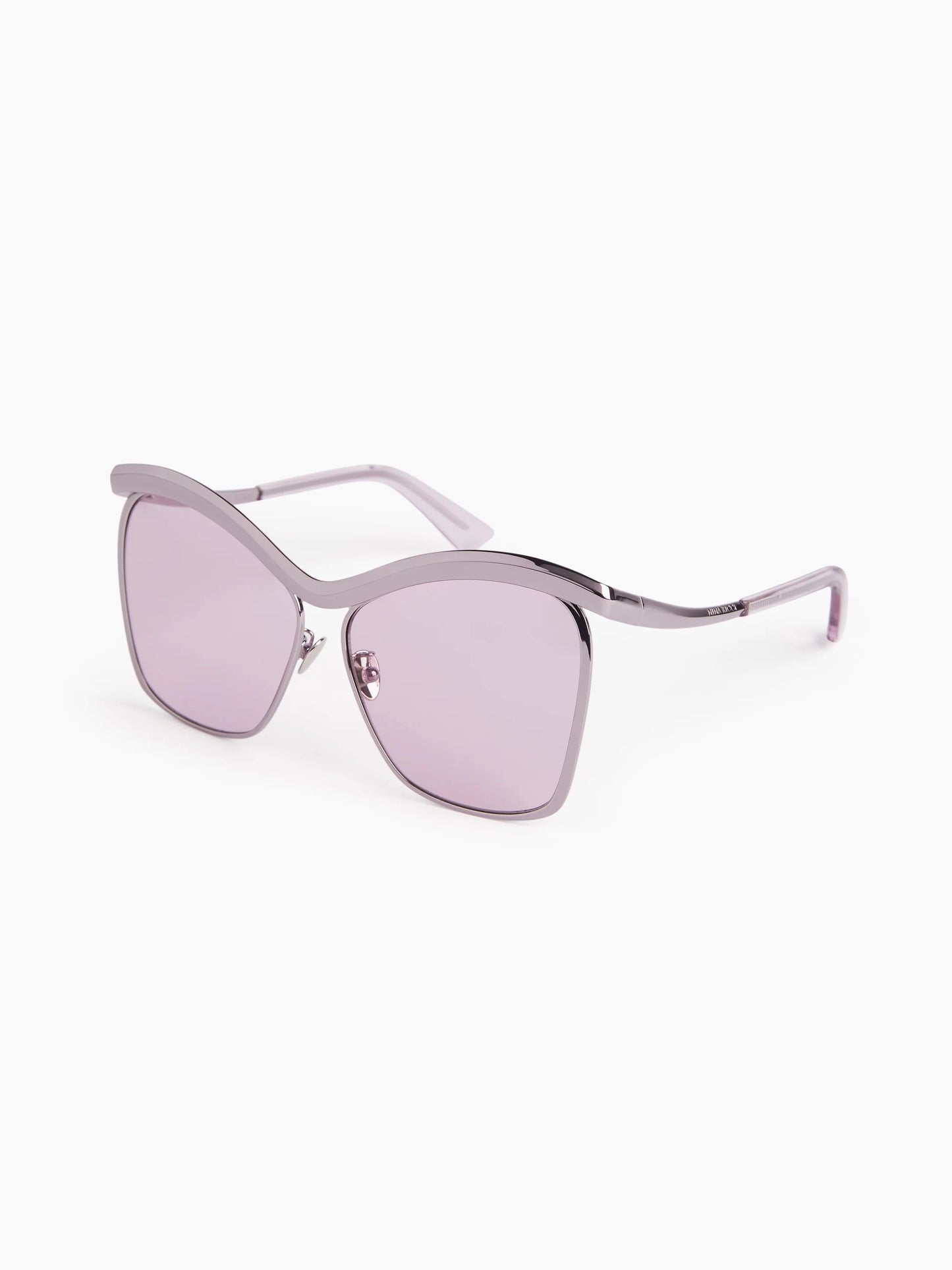 HIGH-TIDE OVERSIZE SHINY LILAC GOLD SUNGLASSES