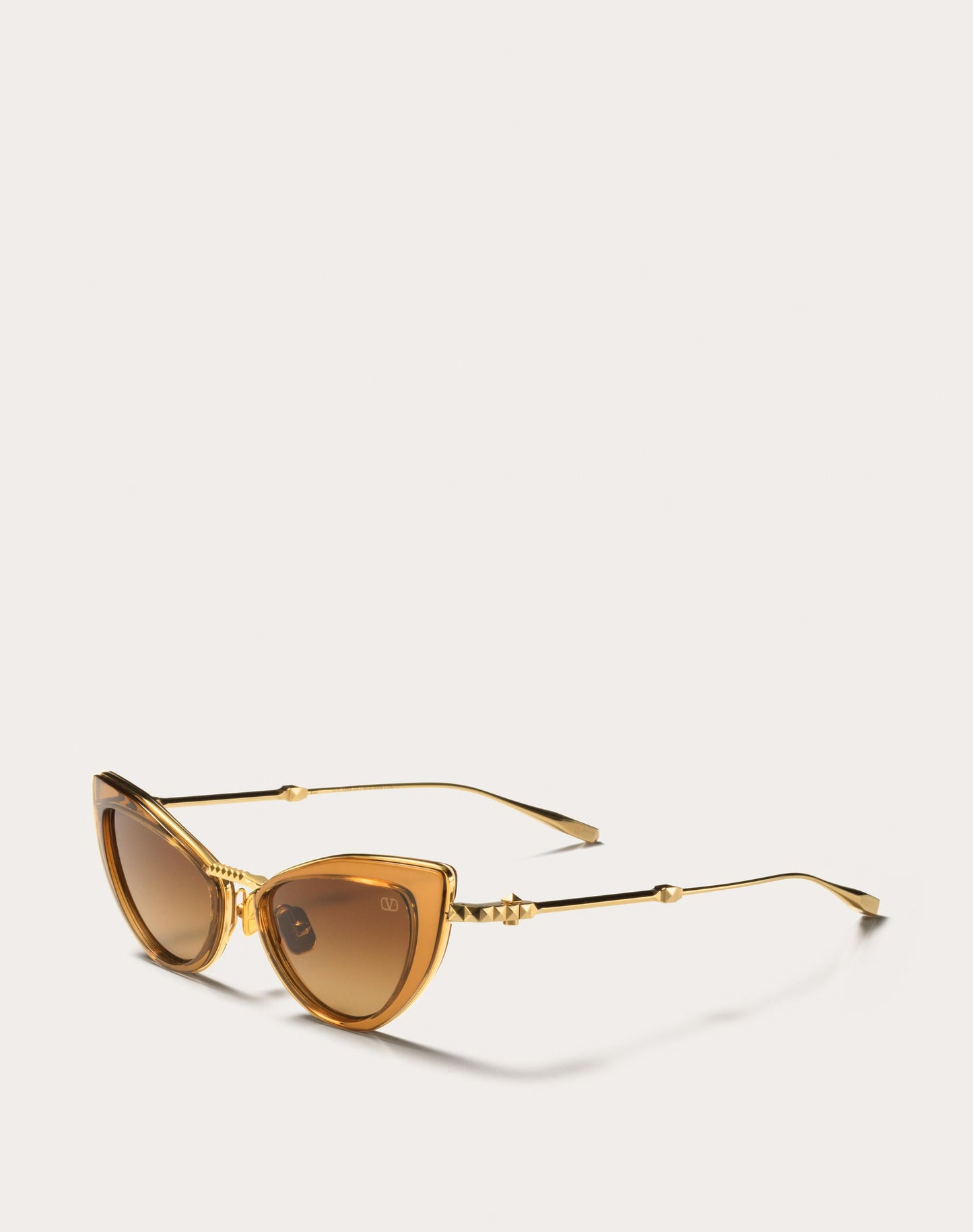 VIII - CAT-EYE TITANIUM AND ACETATE STUD FRAME