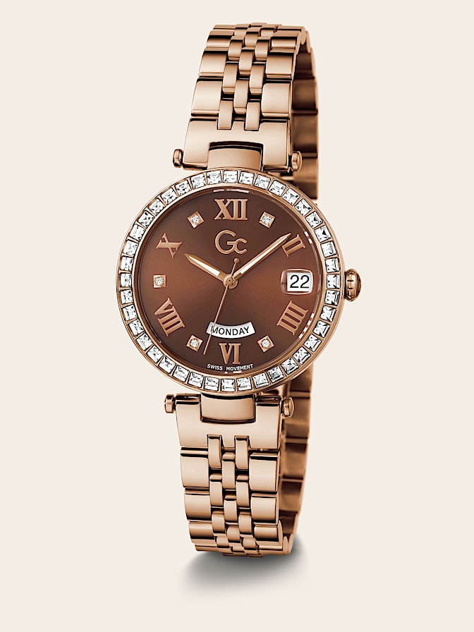 Gc steel watch with date function