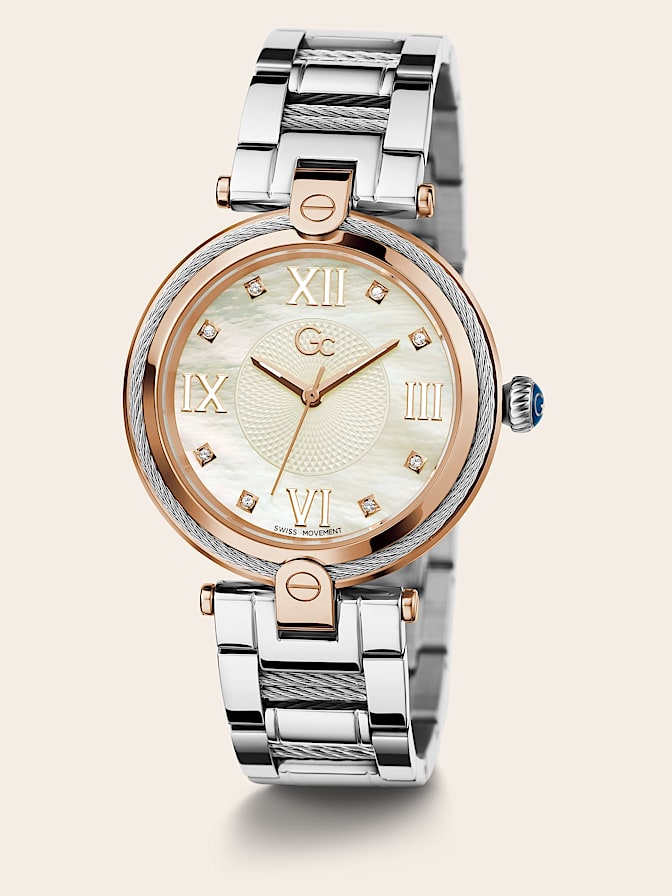 Gc steel analogue watch