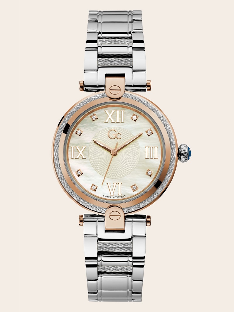 Gc steel analogue watch
