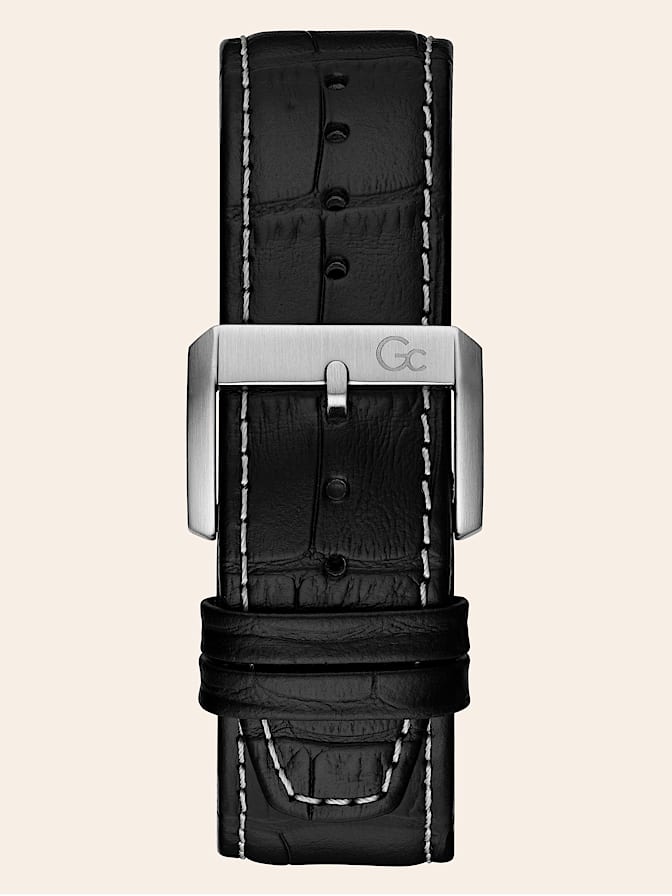 Gc leather chronograph watch