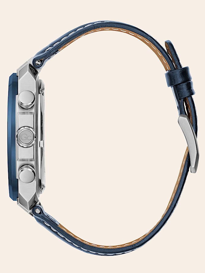Gc leather chronograph watch