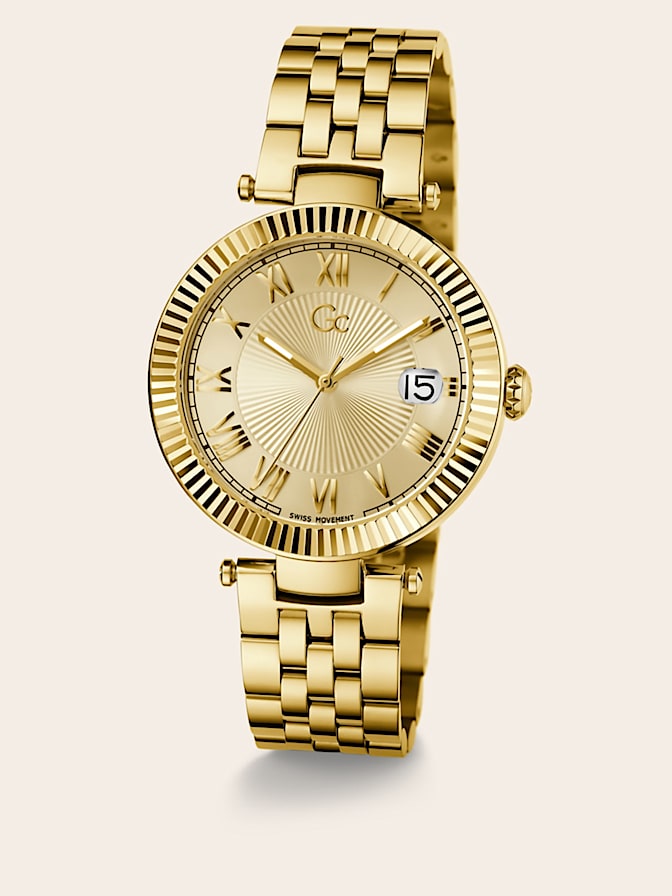 Gc steel analogue watch