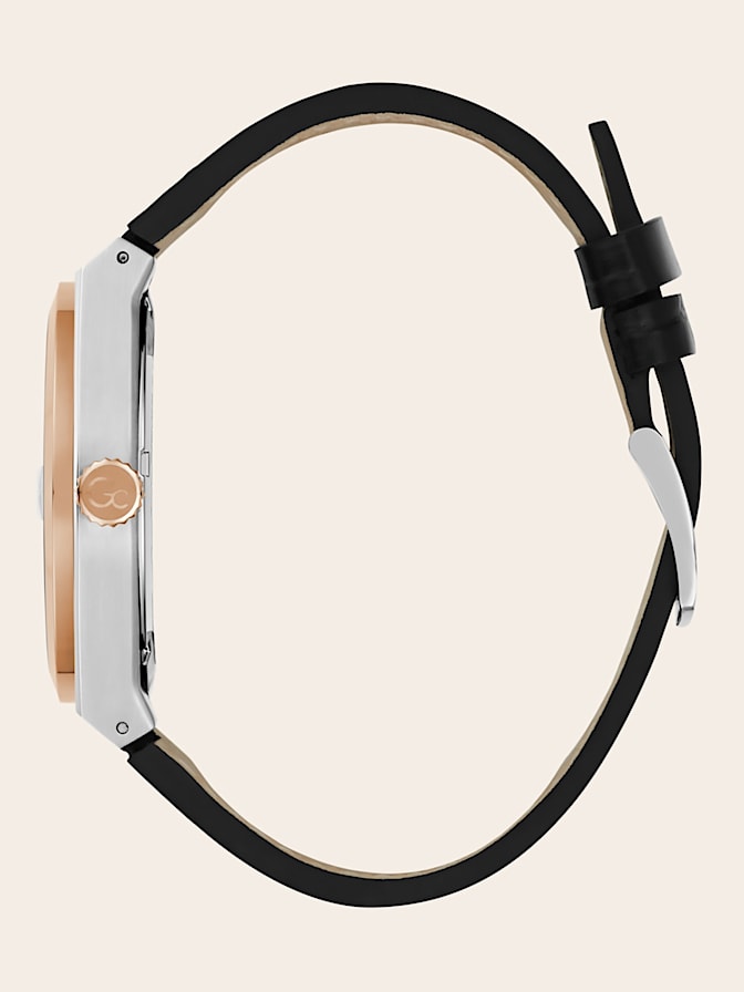 Gc leather analogue watch