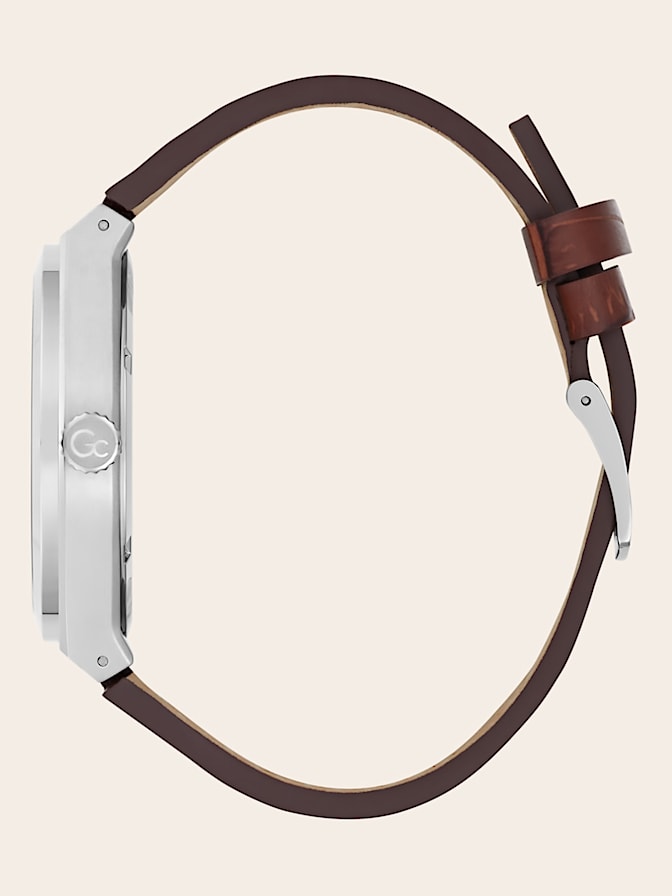 Gc leather chronograph watch