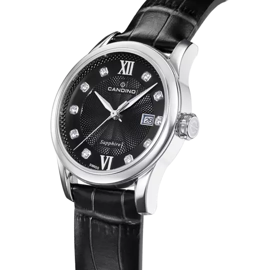 Swiss Women's CANDINO watch, black. Collection LADY ELEGANCE. C4736/4