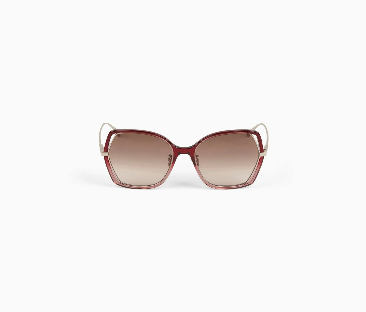 GEOMETRIC SUNGLASSES IN METAL RED