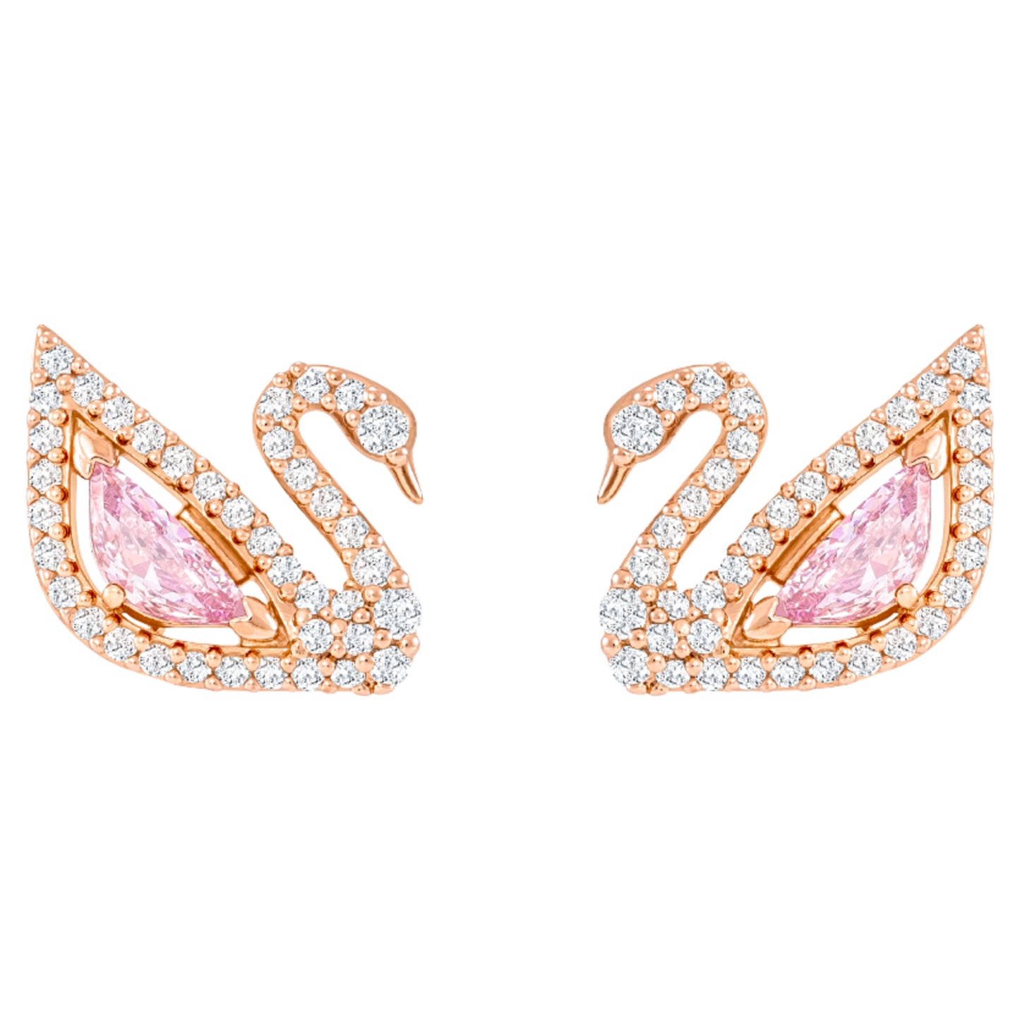 Dazzling Swan drop earrings