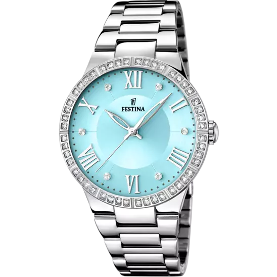 FESTINA WATCH F16719/4 BLUE STEEL STRAP, WOMEN