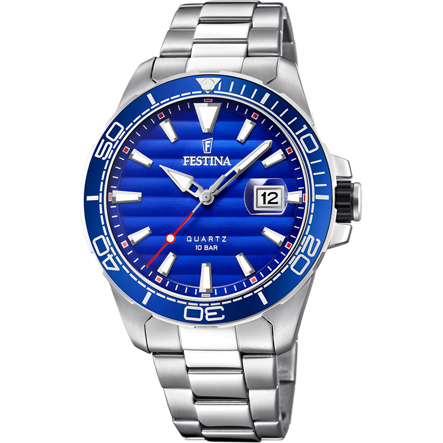 FESTINA PRESTIGE WATCH F20360/1 BLUE STEEL STRAP, MEN'S