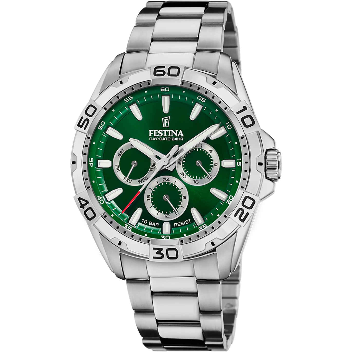 FESTINA MEN'S GREEN STAINLESS STEEL WATCH BRACELET F20623/3