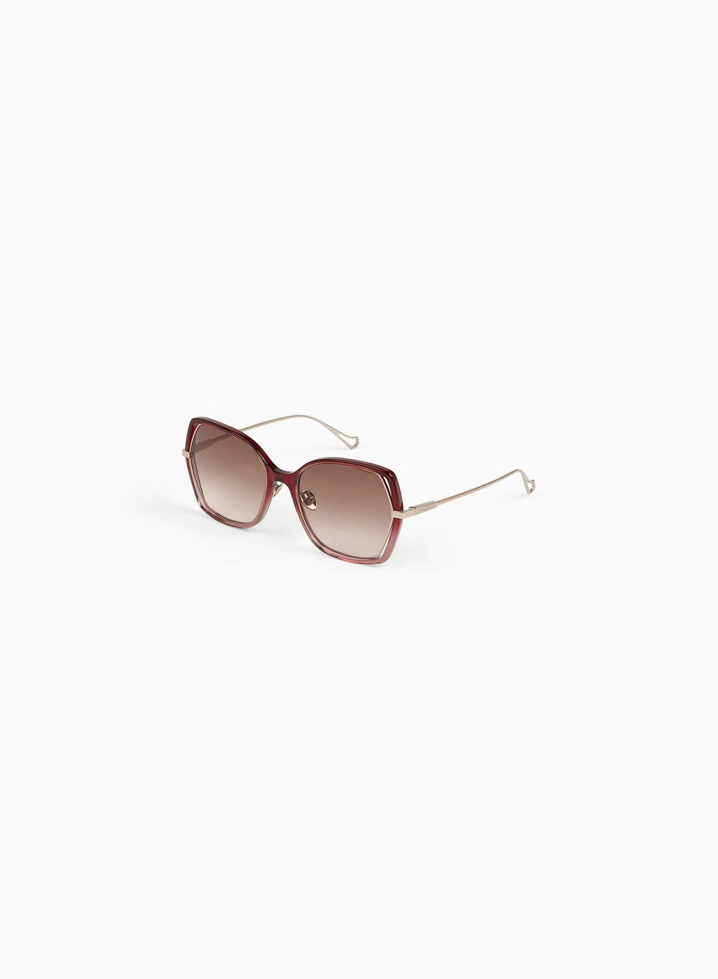 GEOMETRIC SUNGLASSES IN METAL RED