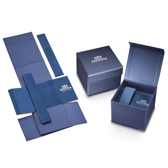 FESTINA CLASSICS WATCH F20425/6 BLACK STEEL STRAP, MEN