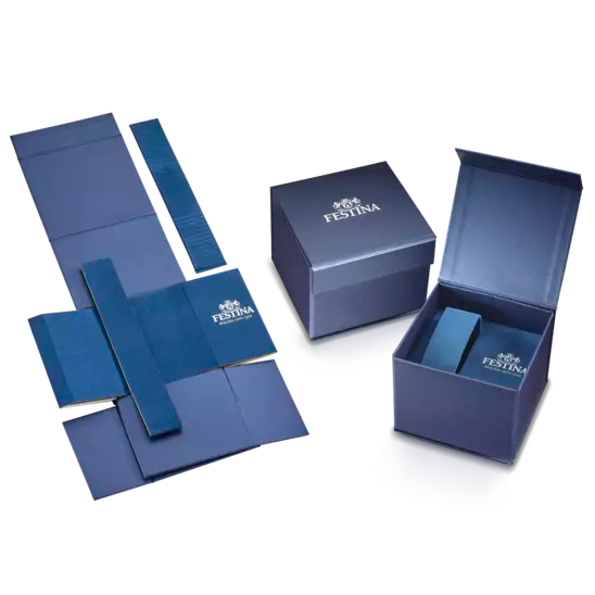 FESTINA TIMELESS CHRONOGRAPH WATCH F20463/2 BLUE STEEL STRAP, MEN