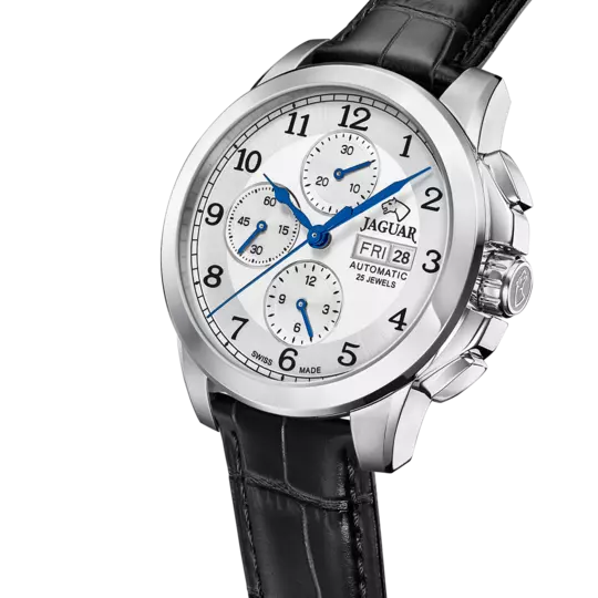 SILVER MEN'S WATCH JAGUAR LE CHRONOGRAPHE J975/1