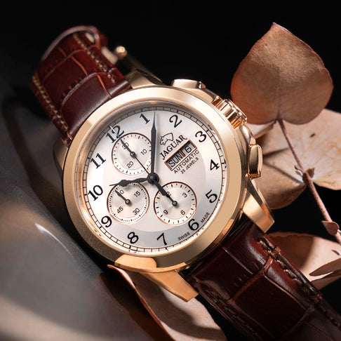 SILVER MEN'S WATCH JAGUAR LE CHRONOGRAPHE J977/1
