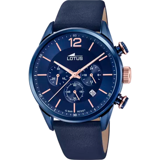 LOTUS MEN'S BLUE MINIMALIST LEATHER WATCH BRACELET 18166/2