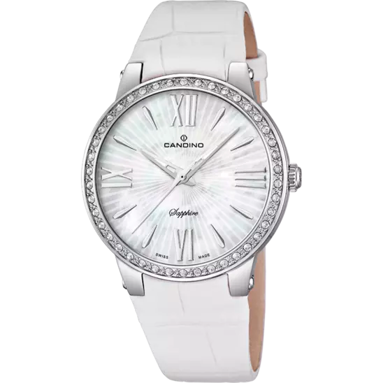 Swiss Women's CANDINO watch, white. Collection LADY CASUAL. C4597/1
