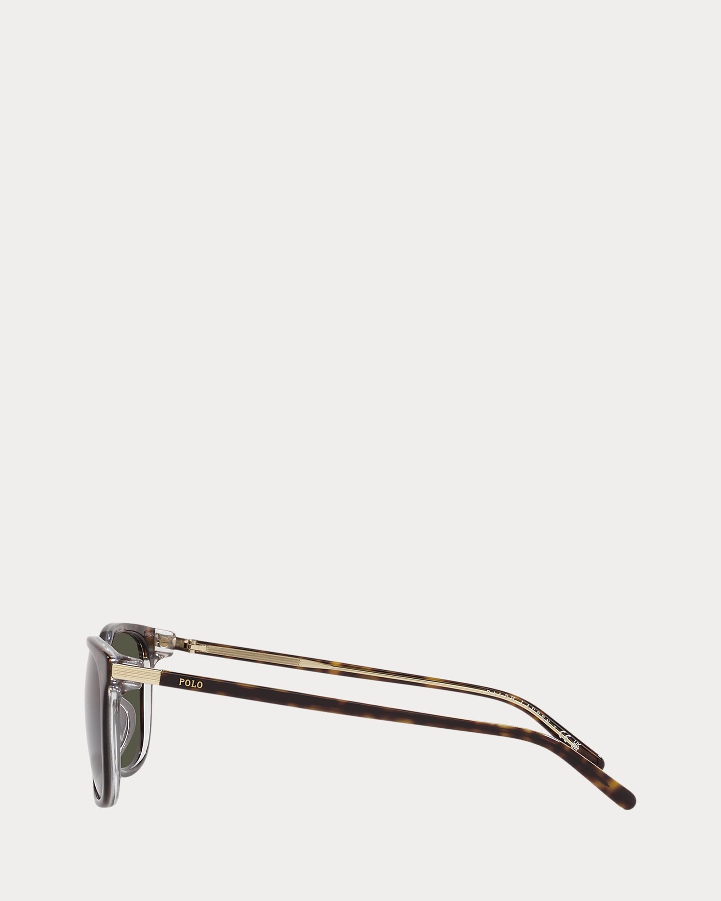 Engine-Turned Sunglasses (Shiny Havana On Crystal)