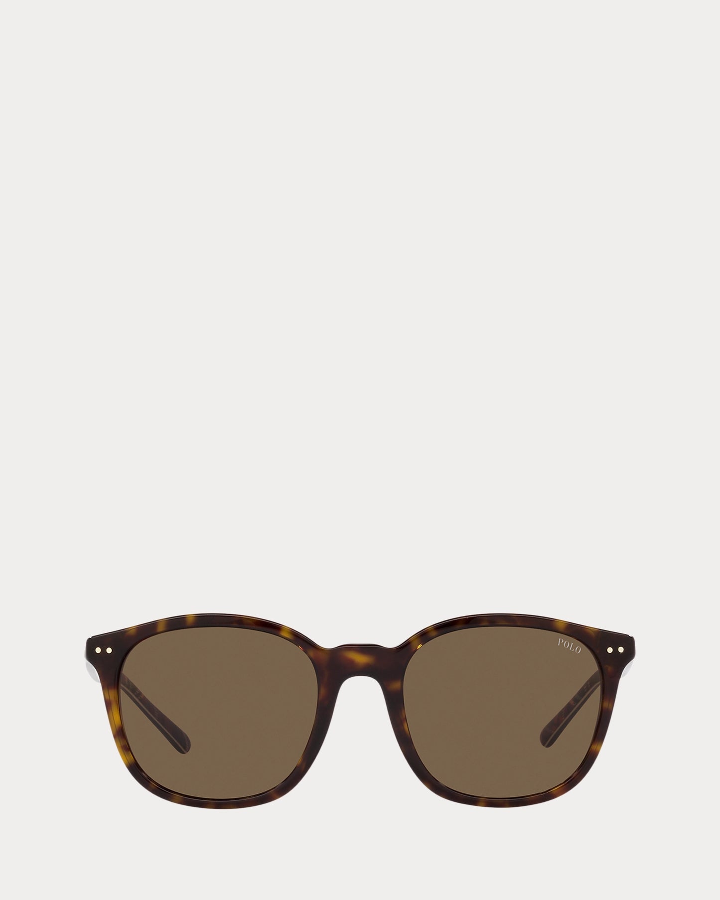 Plaid-Temple Sunglasses (Shiny Dark Havana)