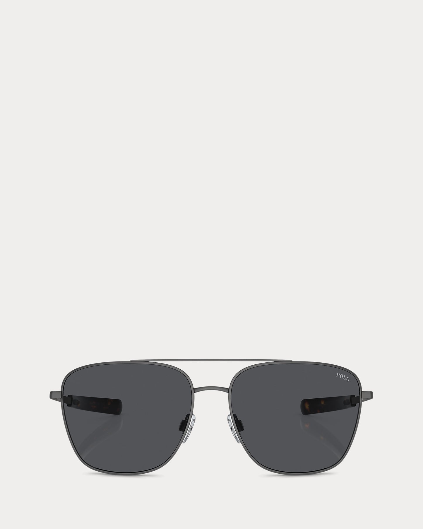 Square Navigator Sunglasses (Semishiny Dark Gunmetal)