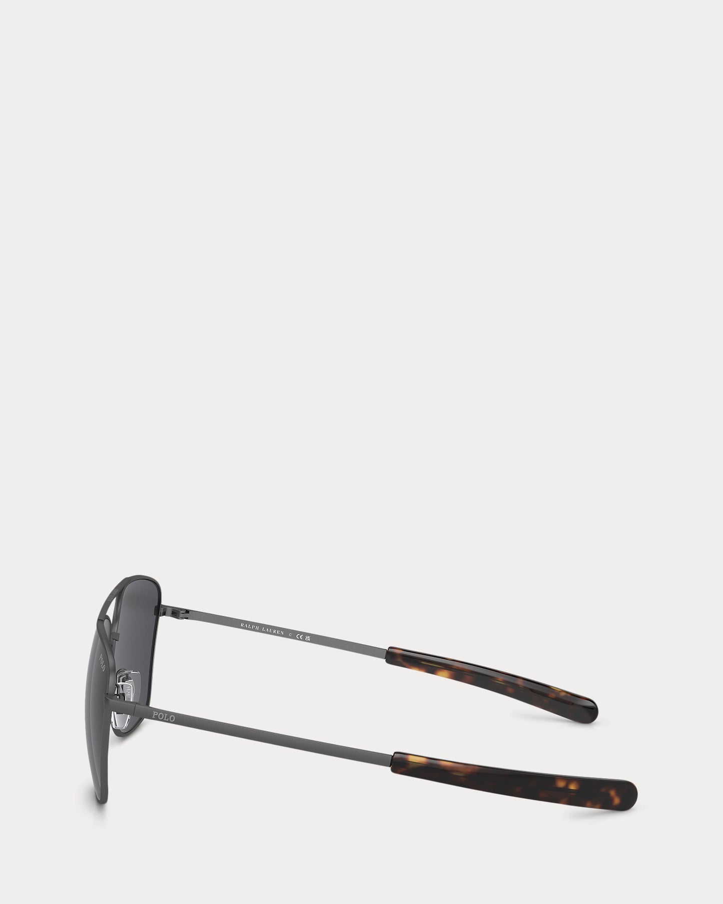 Square Navigator Sunglasses (Semishiny Dark Gunmetal)
