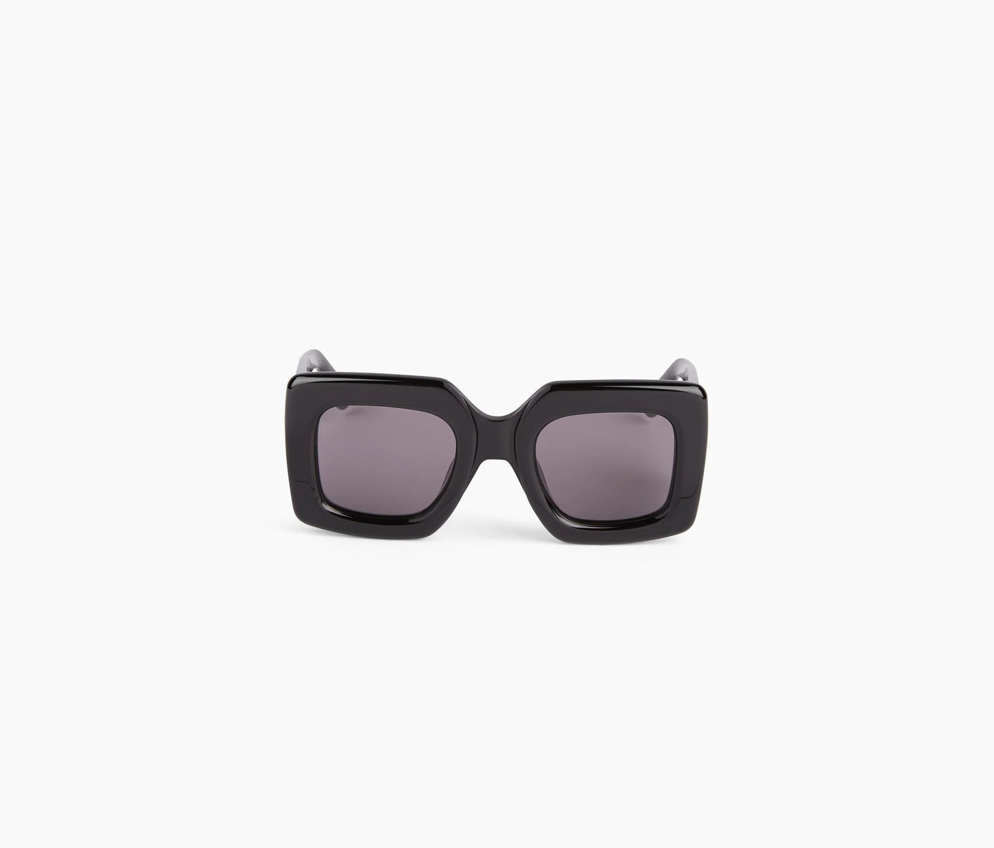 PRECIOUS SQUARE SHINY BLACK SUNGLASSES