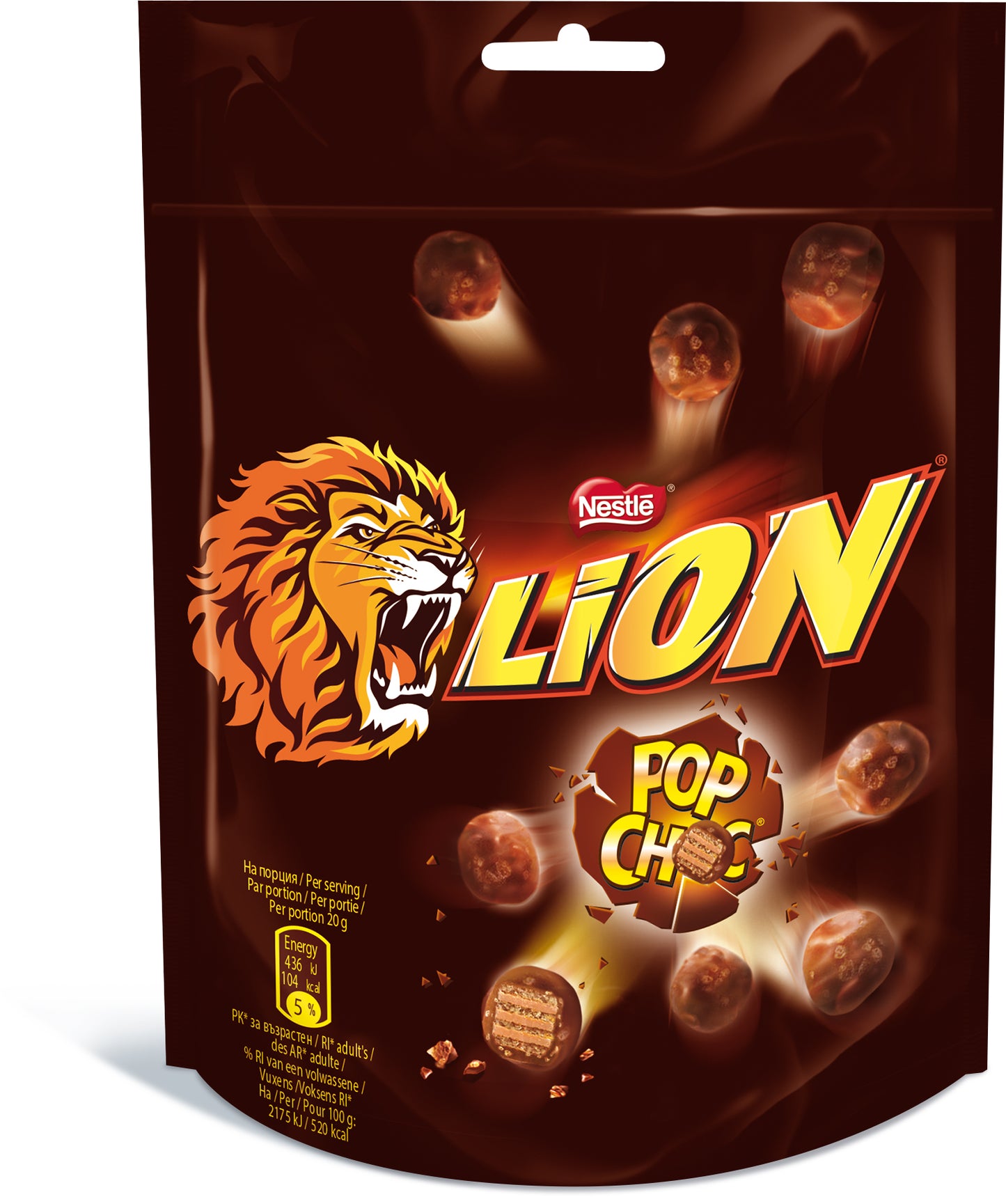 Lion Pop Choc 140g