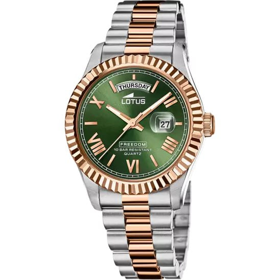 LOTUS MEN'S GREEN STAINLESS STEEL WATCH BRACELET 18856/3