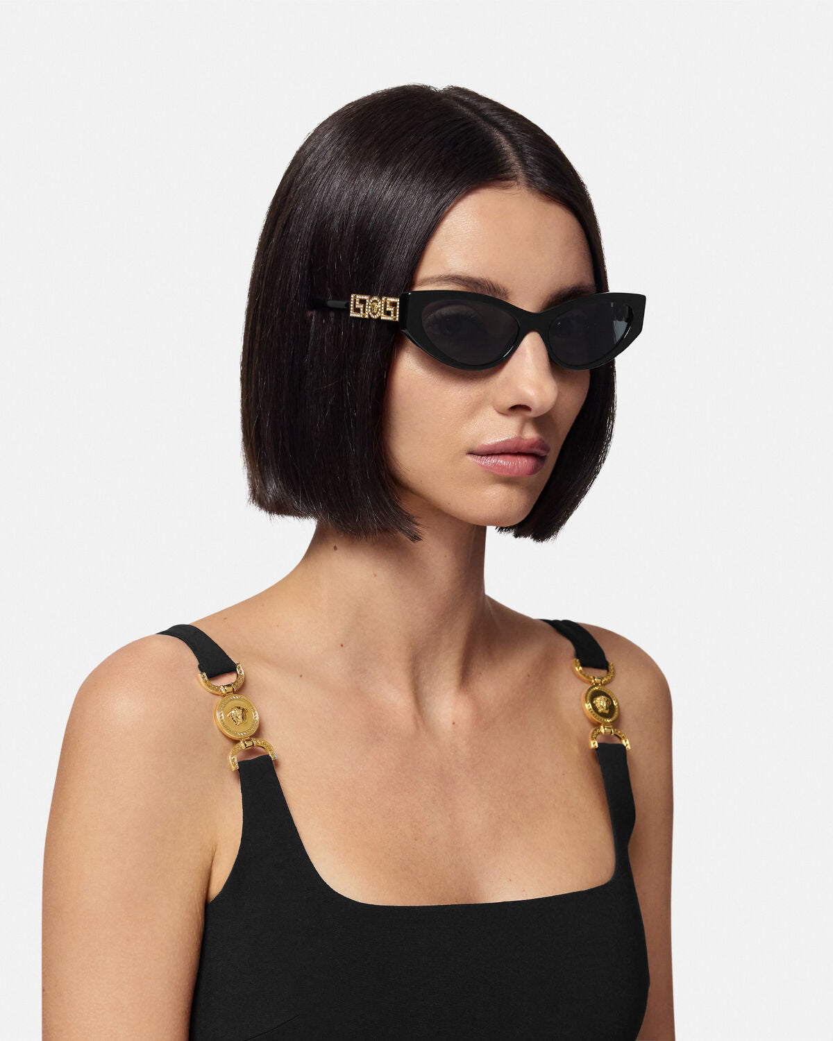 GRECA STRASS CAT-EYE SUNGLASSES