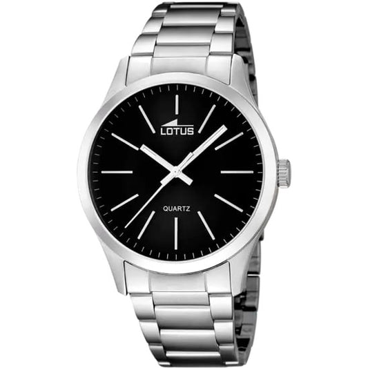 LOTUS MEN'S BLACK MINIMALIST STAINLESS STEEL WATCH BRACELET 15959/3