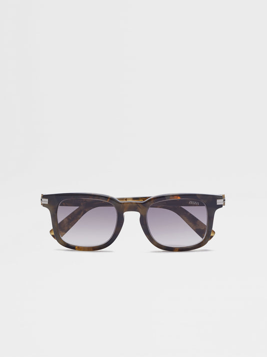 VINTAGE BROWN AND HAVANA ACETATE SUNGLASSES