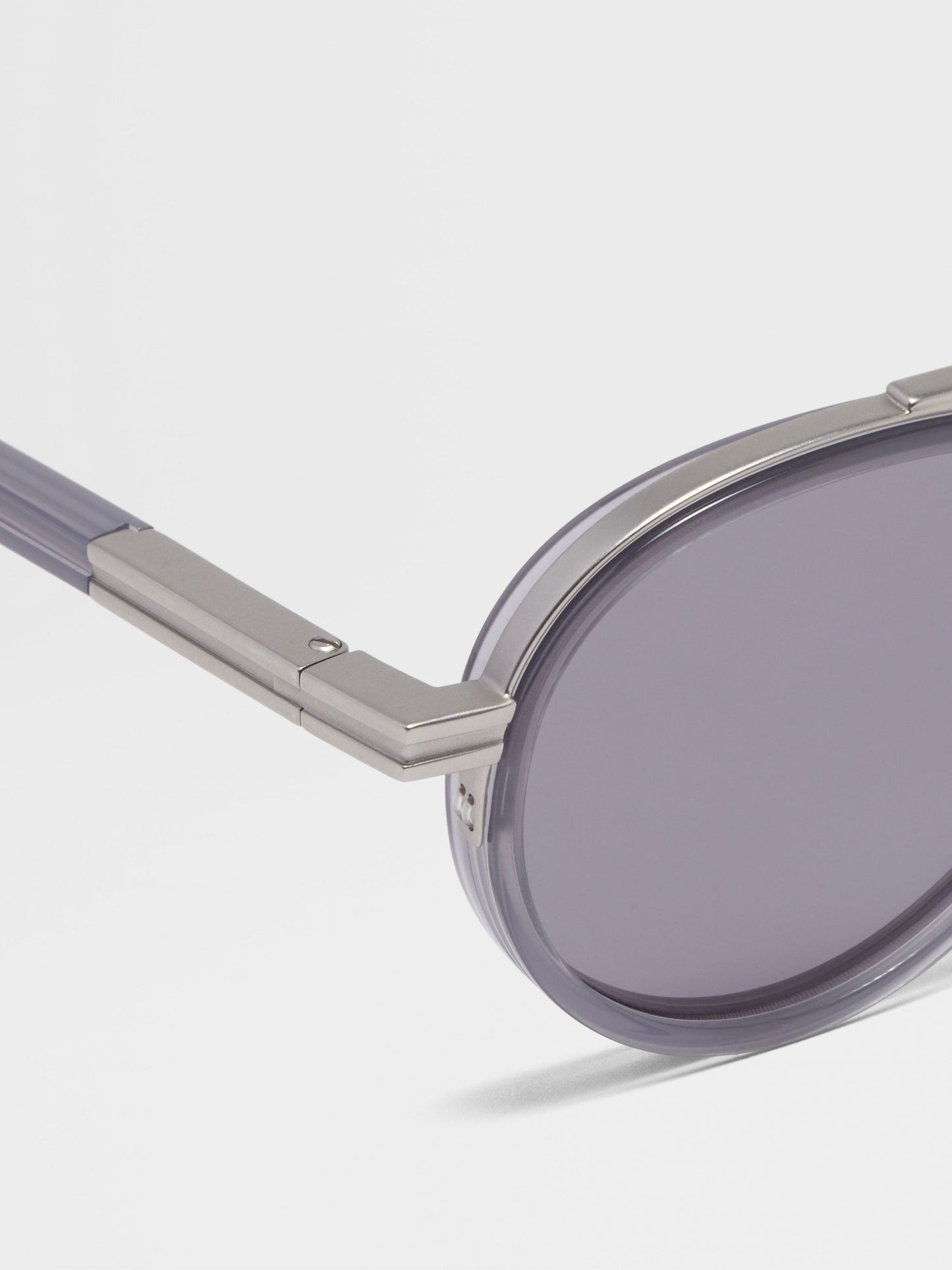 OPAL GREY ORIZZONTE II ACETATE AND METAL SUNGLASSES