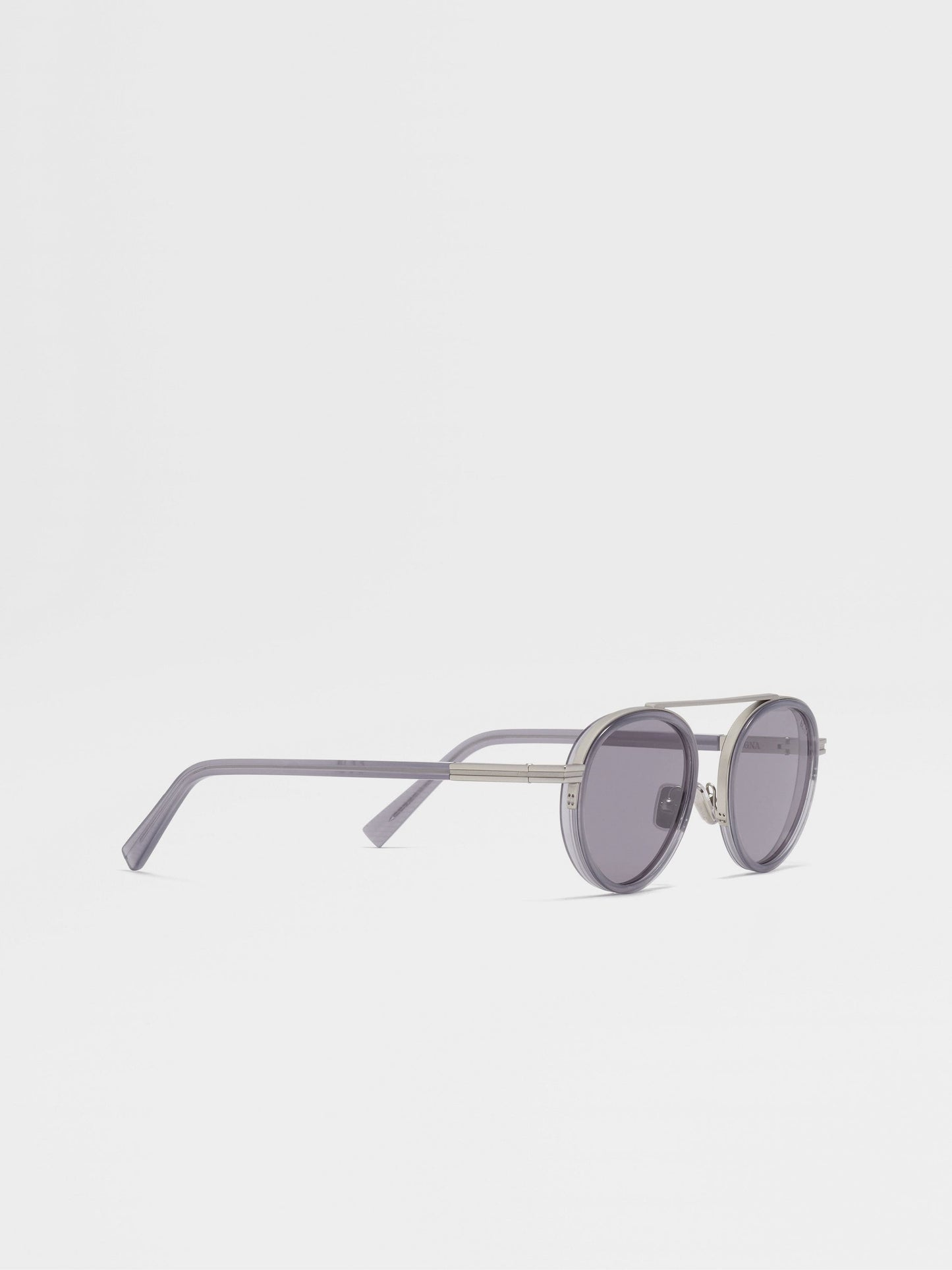 OPAL GREY ORIZZONTE II ACETATE AND METAL SUNGLASSES