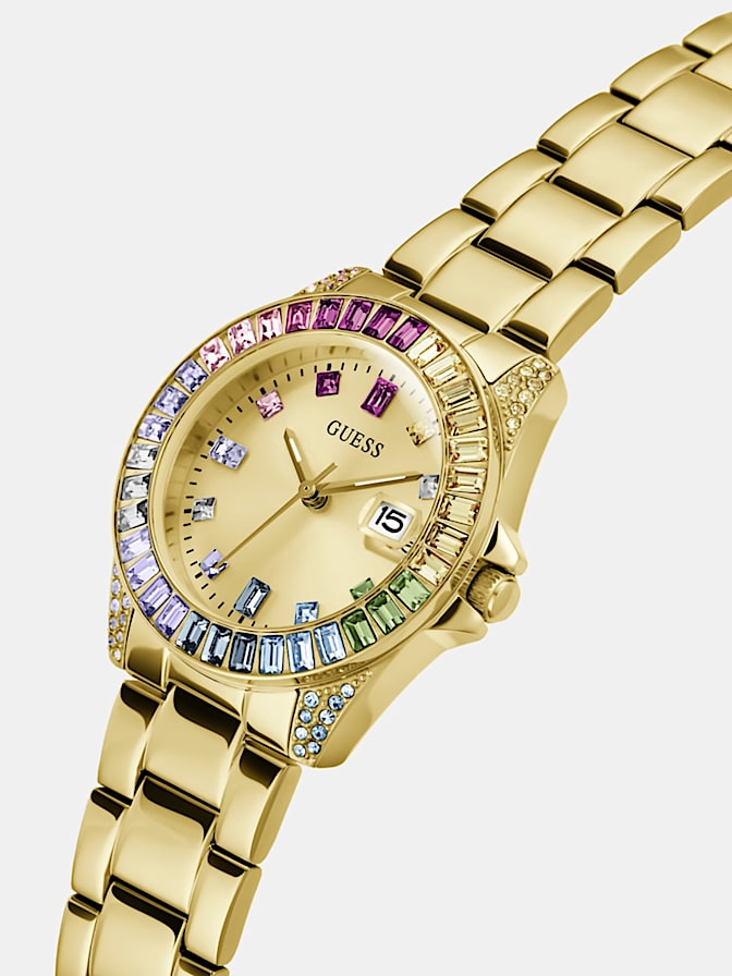 Crystal watch with date function