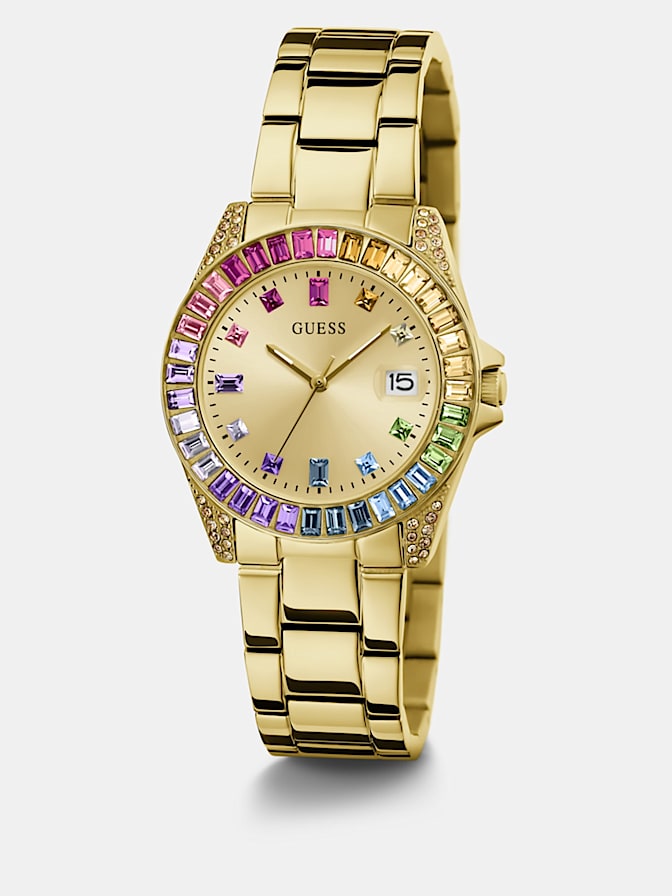 Crystal watch with date function