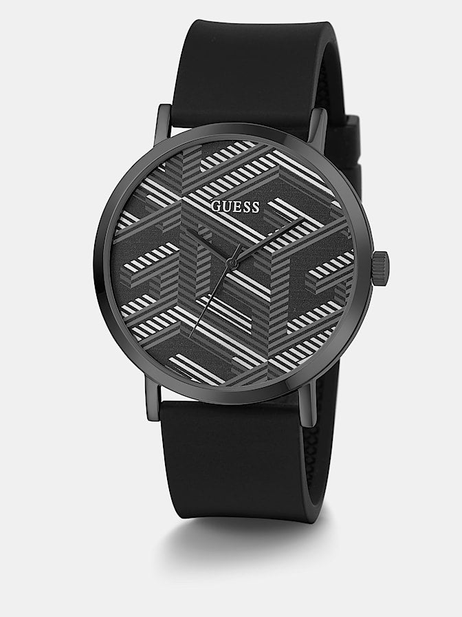 Analogue watch with g cube print