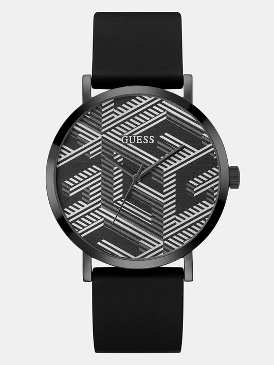 Analogue watch with g cube print