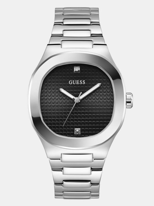 Stainless steel analogue watch